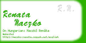 renata maczko business card