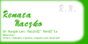 renata maczko business card